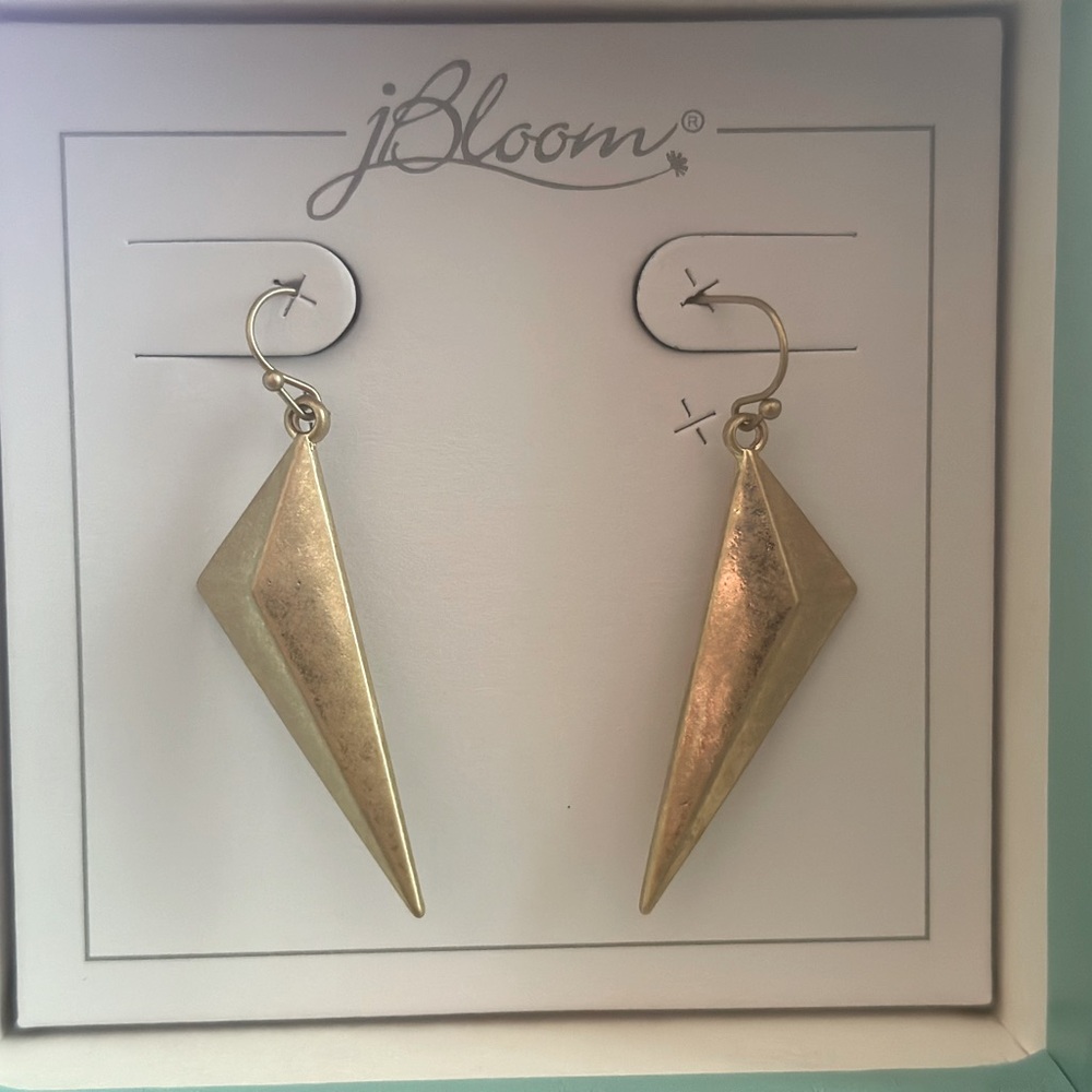 JBloom Mat Gold Abstract Earrings